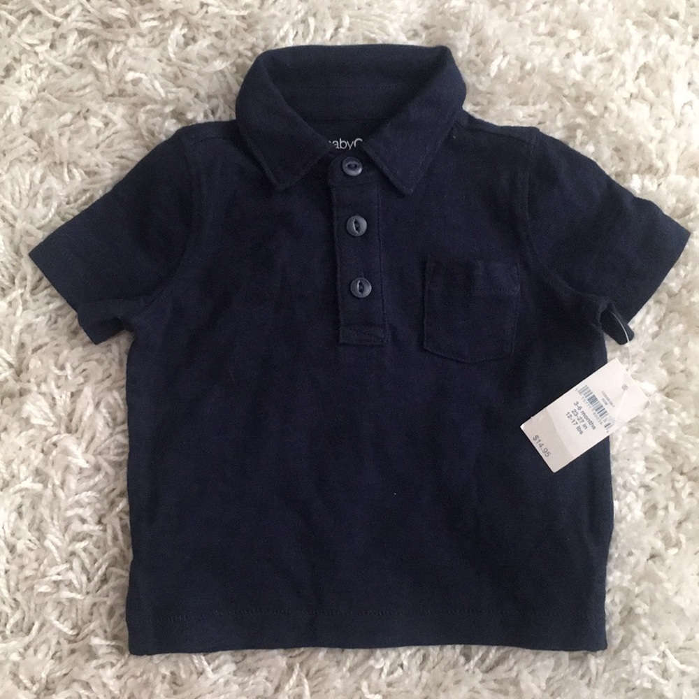 5/$25 NWT baby gap navy blue polo 3-6 mo